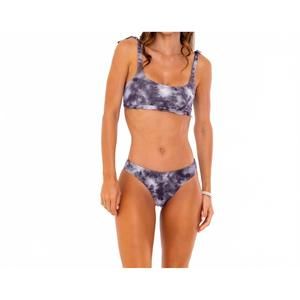 NEW SOAH women's sadie tie dye bikini top in grey